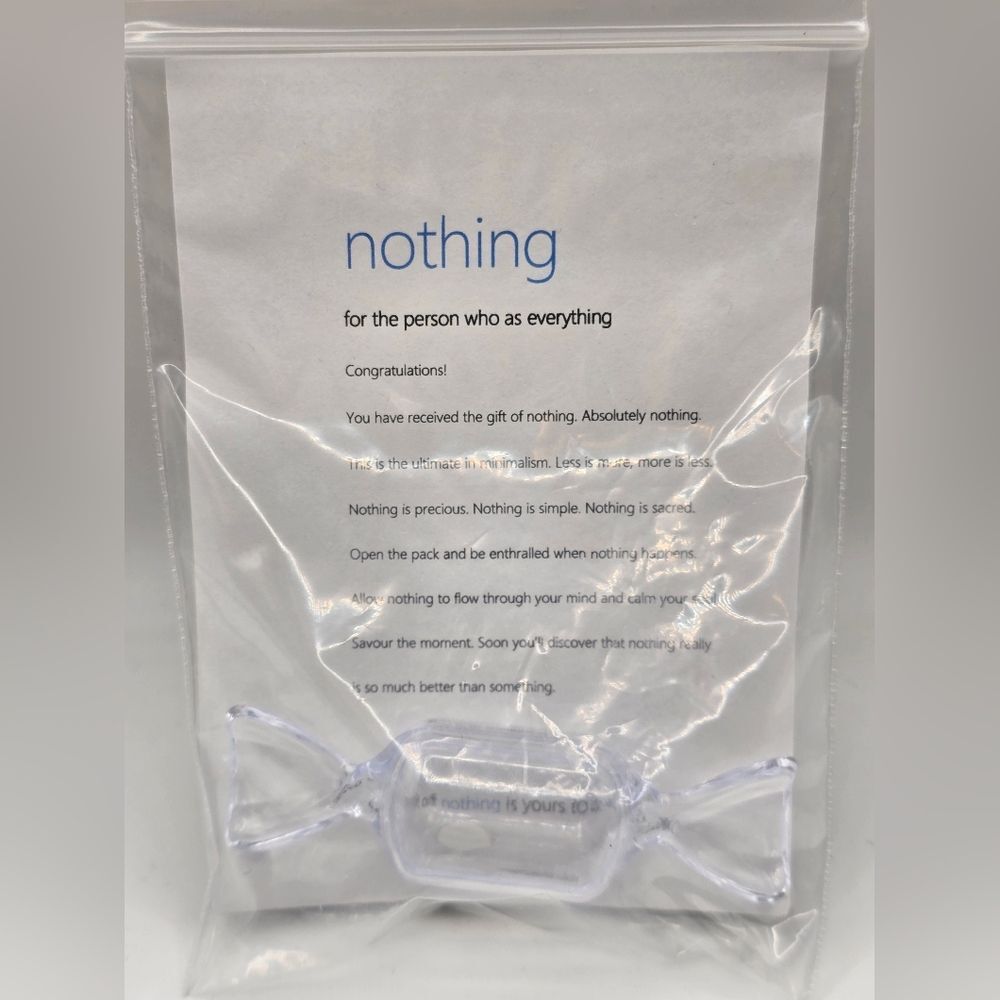 Gift Of Nothing Brand New Novelty Gift Funny Joke